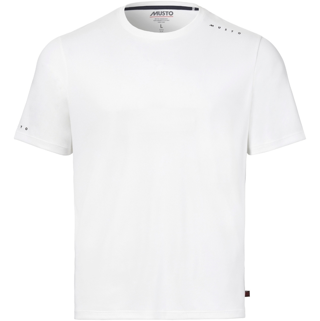 2026 Musto Herre Evo Crew Sunblock T-shirt 82432 - White